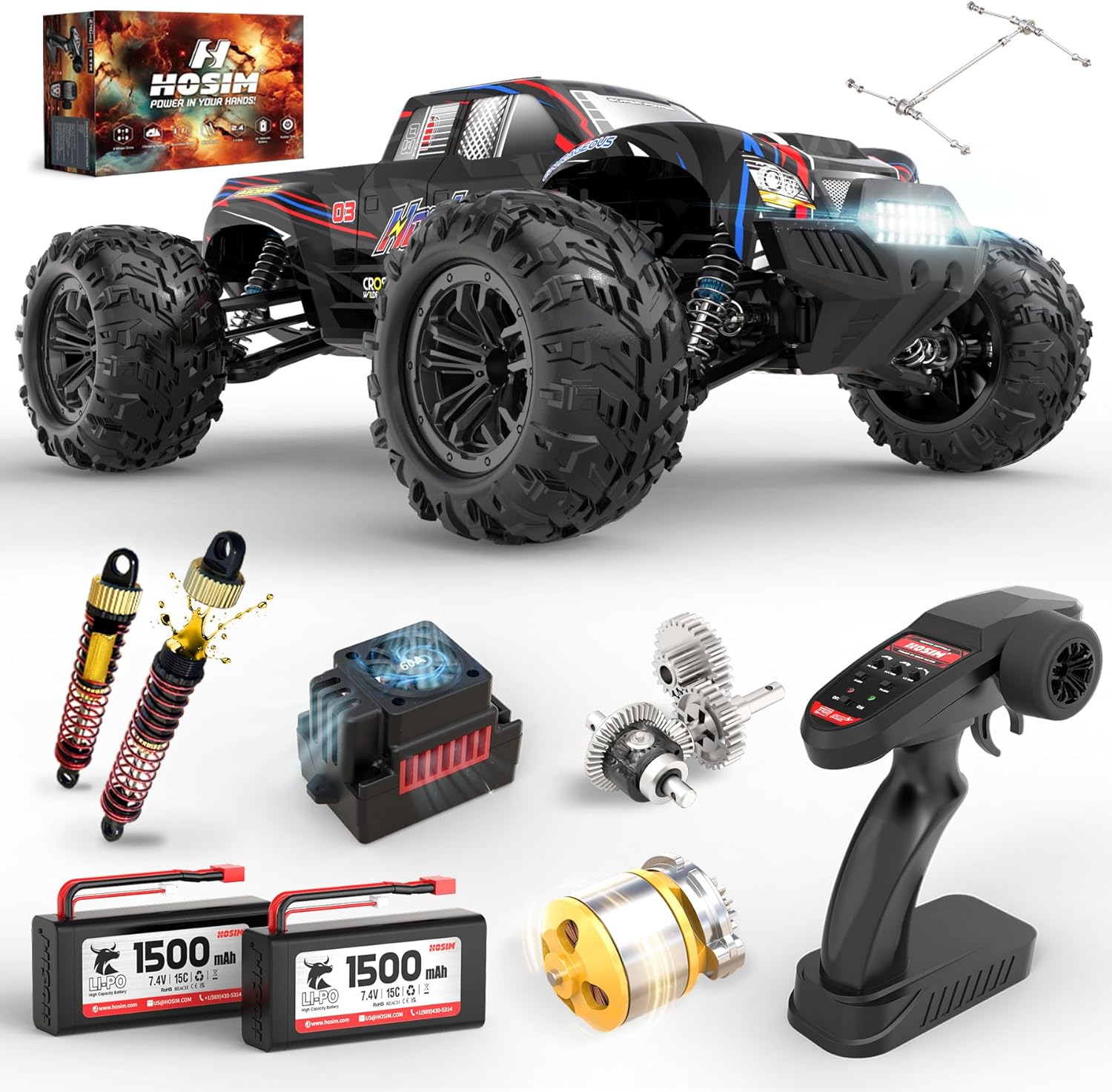 Rc Hobby Grade Monster Truck - 60+ KMH Brushless RC Monster Truck