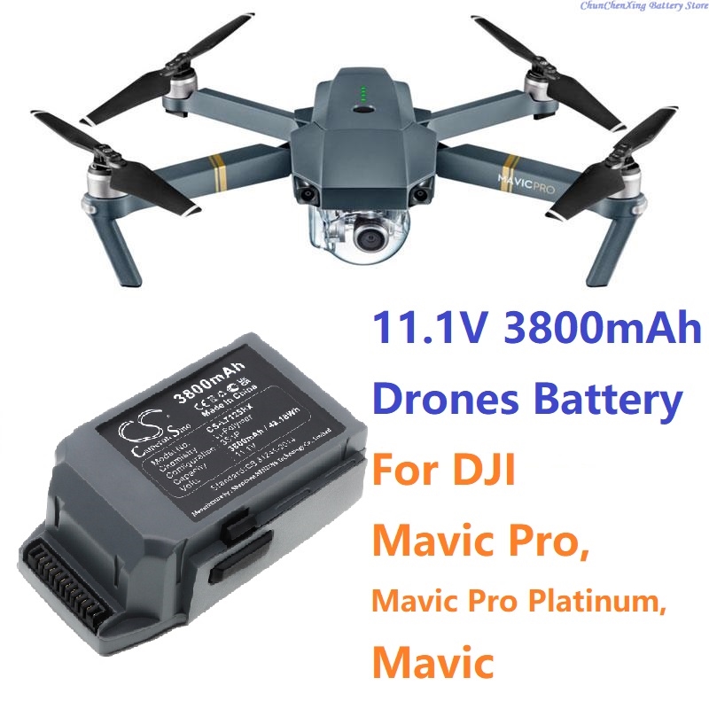 Rc Hobby Pros - 11.1V 3800mAh Drones Battery/Charger GP785075-38300DB,FB1-3830,CP.PT.000563,M1CH-S for