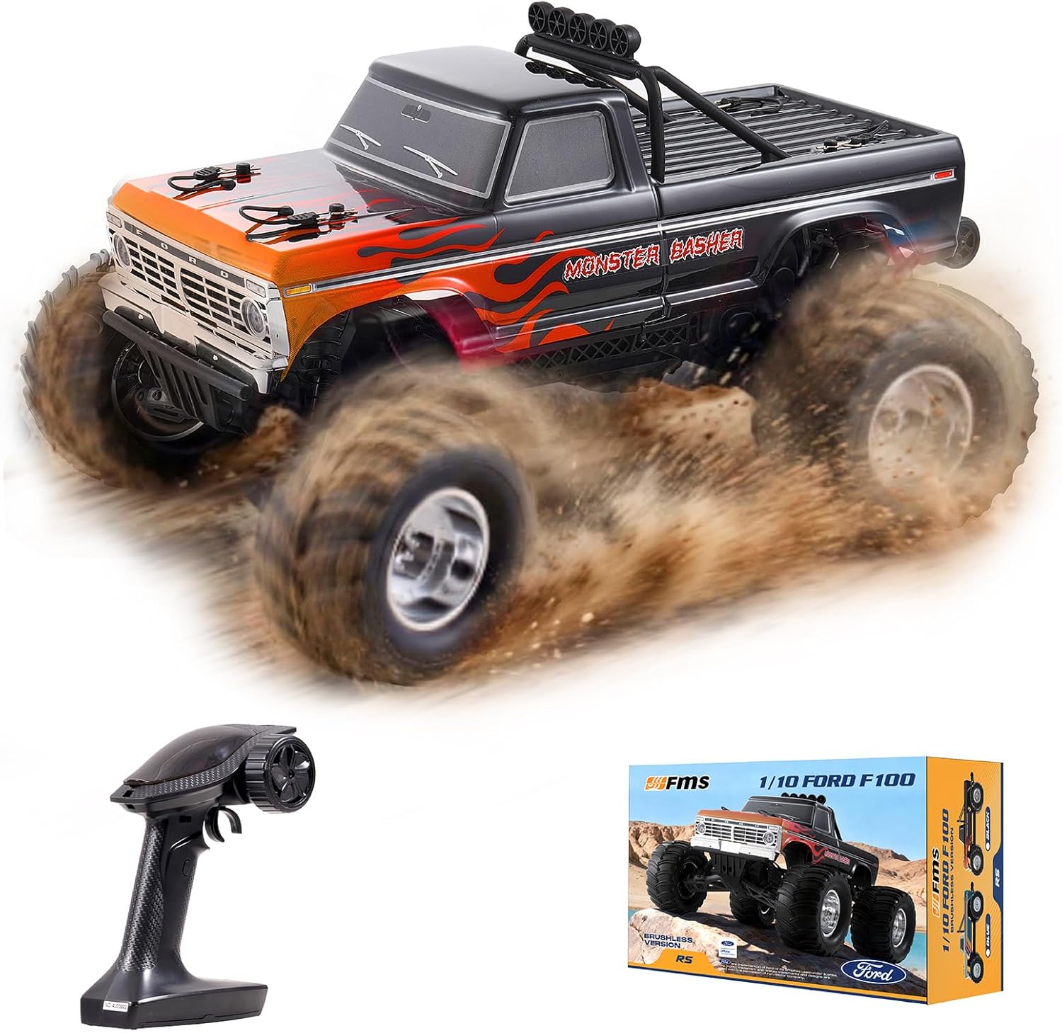 Rc Hobby Grade Monster Truck - 1/10 Ford F-100 Brushless Monster Truck