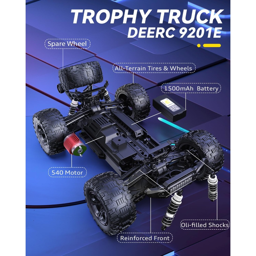 Rc Hobby Grade Monster Truck - 9201E 1:10 Large Remote Control Truck