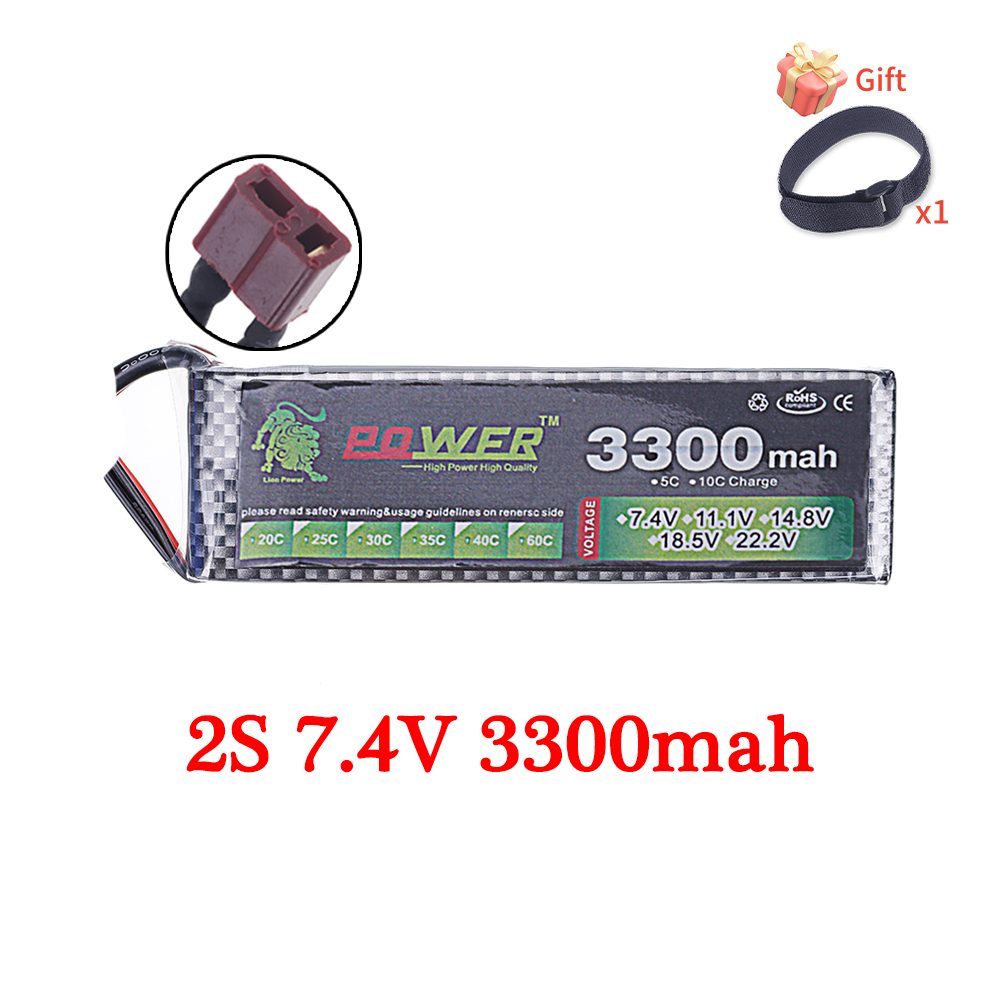 60C Lipo Battery 3300mAh 7.4V  - Rc Hobby Truck review and price