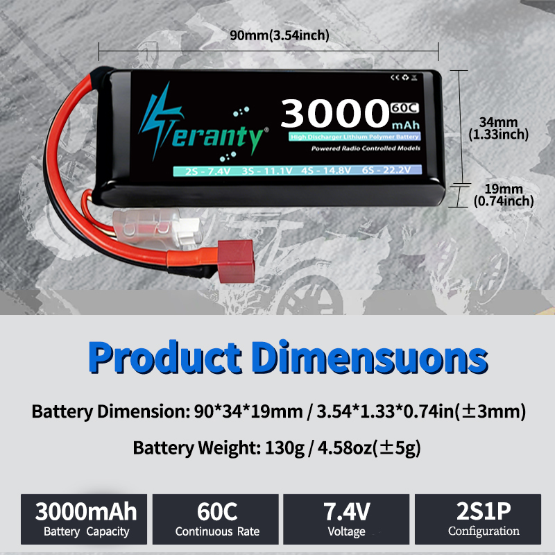 TERANTY 2S 3000mAh Lipo Batter - Rc Hobby Truck review and price