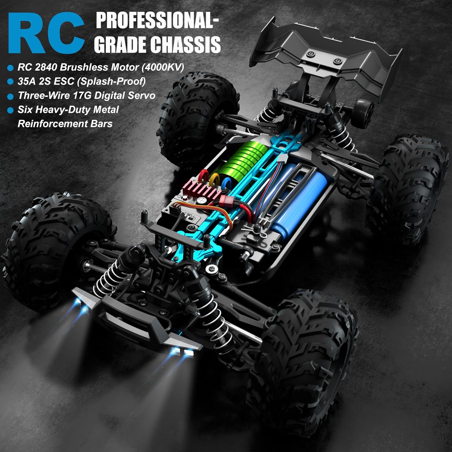 Brushless RC Monster Truck 1:1 - Rc Hobby Grade Monster Truck review and price